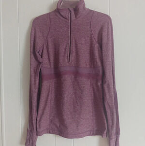 Lululemon Run Full Tilt Pullover Heathered Mauve 8